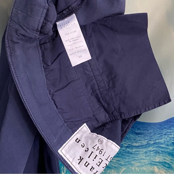 Frank & Eileen WICKLOW The Italian Performance Twill Size 10 Vintage Navy - Picture 8 of 16